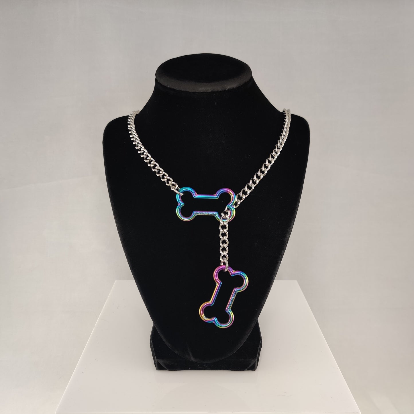 Rainbow Doggy Bone slip chain