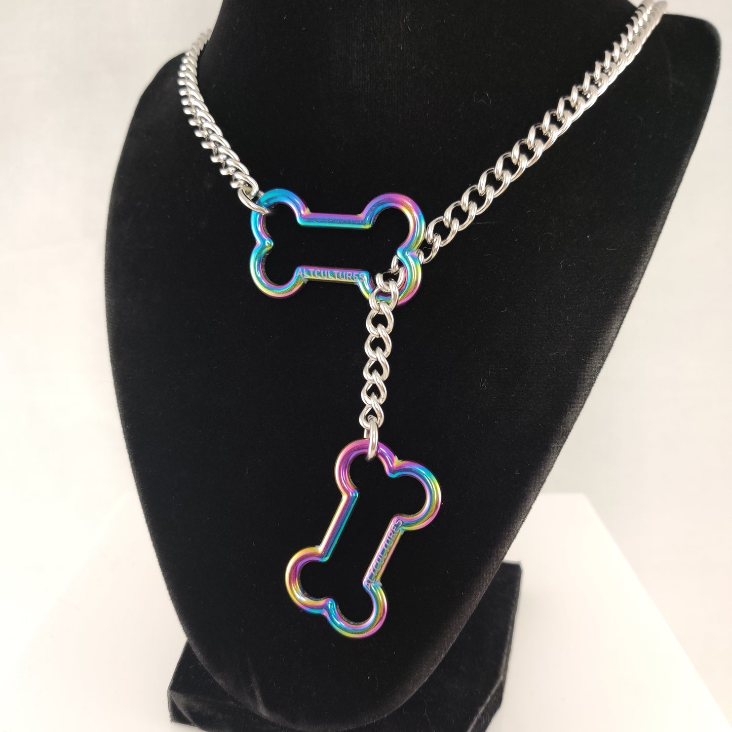 Rainbow Doggy Bone slip chain