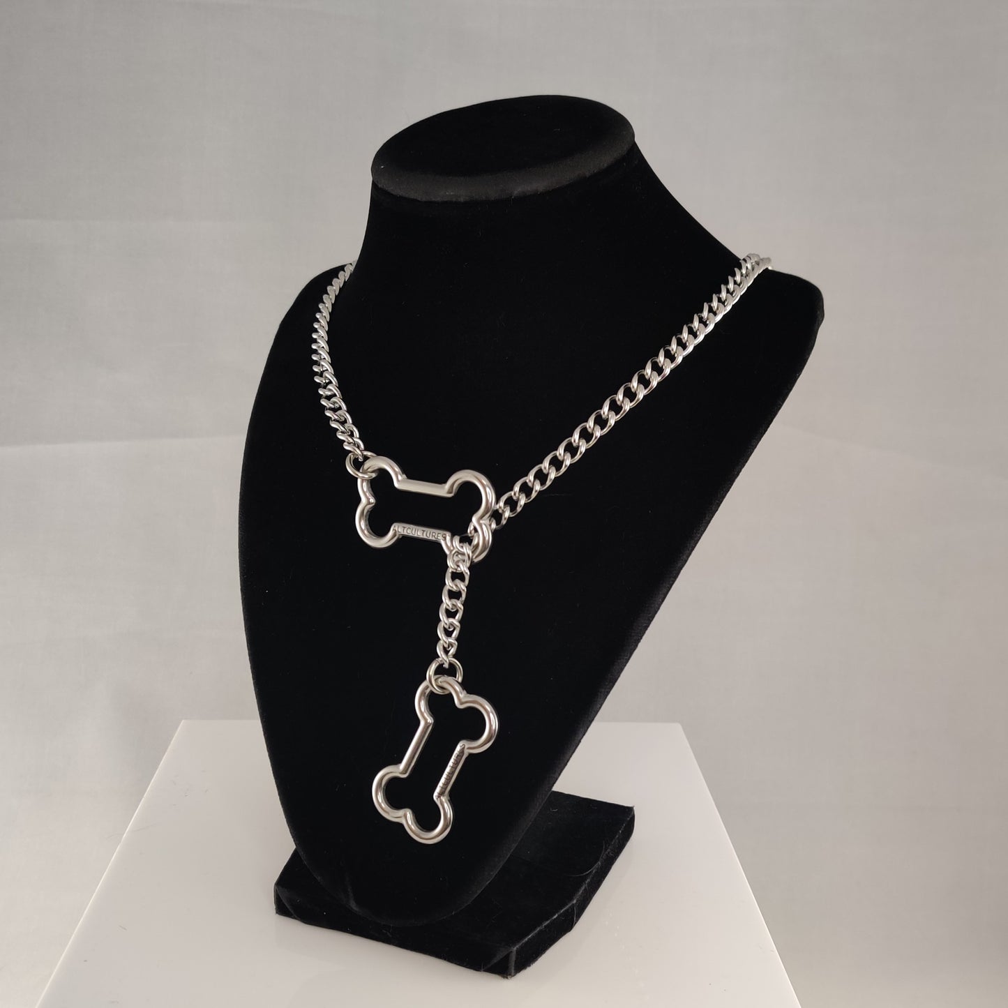 Silver Doggy Bone slip chain