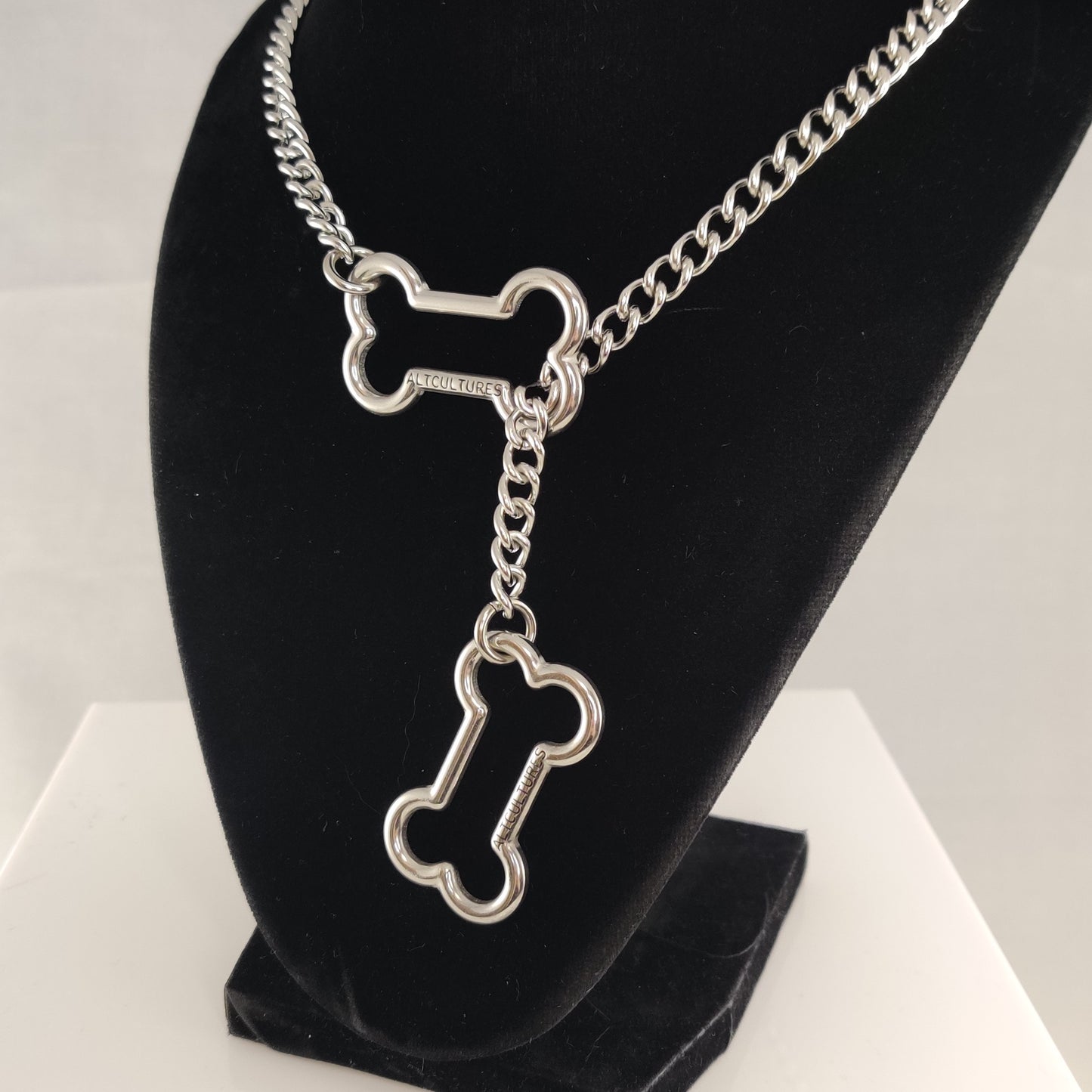 Silver Doggy Bone slip chain