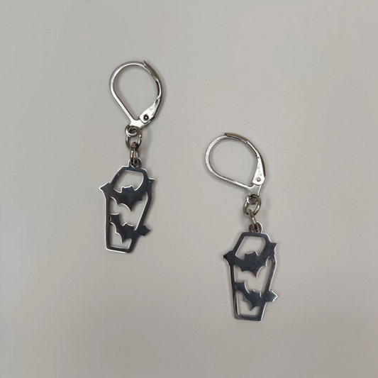 Bat Coffin earrings