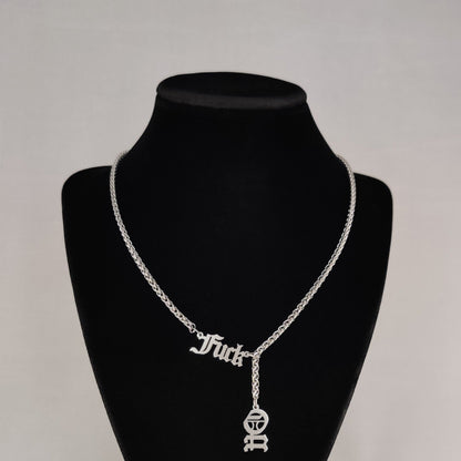 Fuck Off slip chain necklace