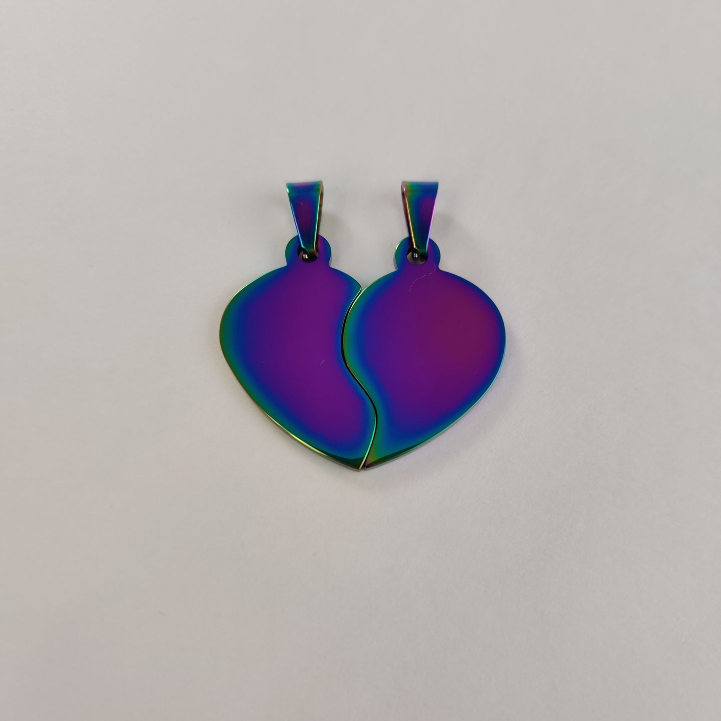 Custom Engraved Heart Tag set