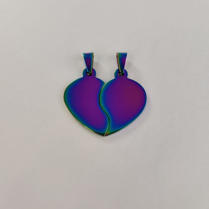 Custom Engraved Heart Tag set