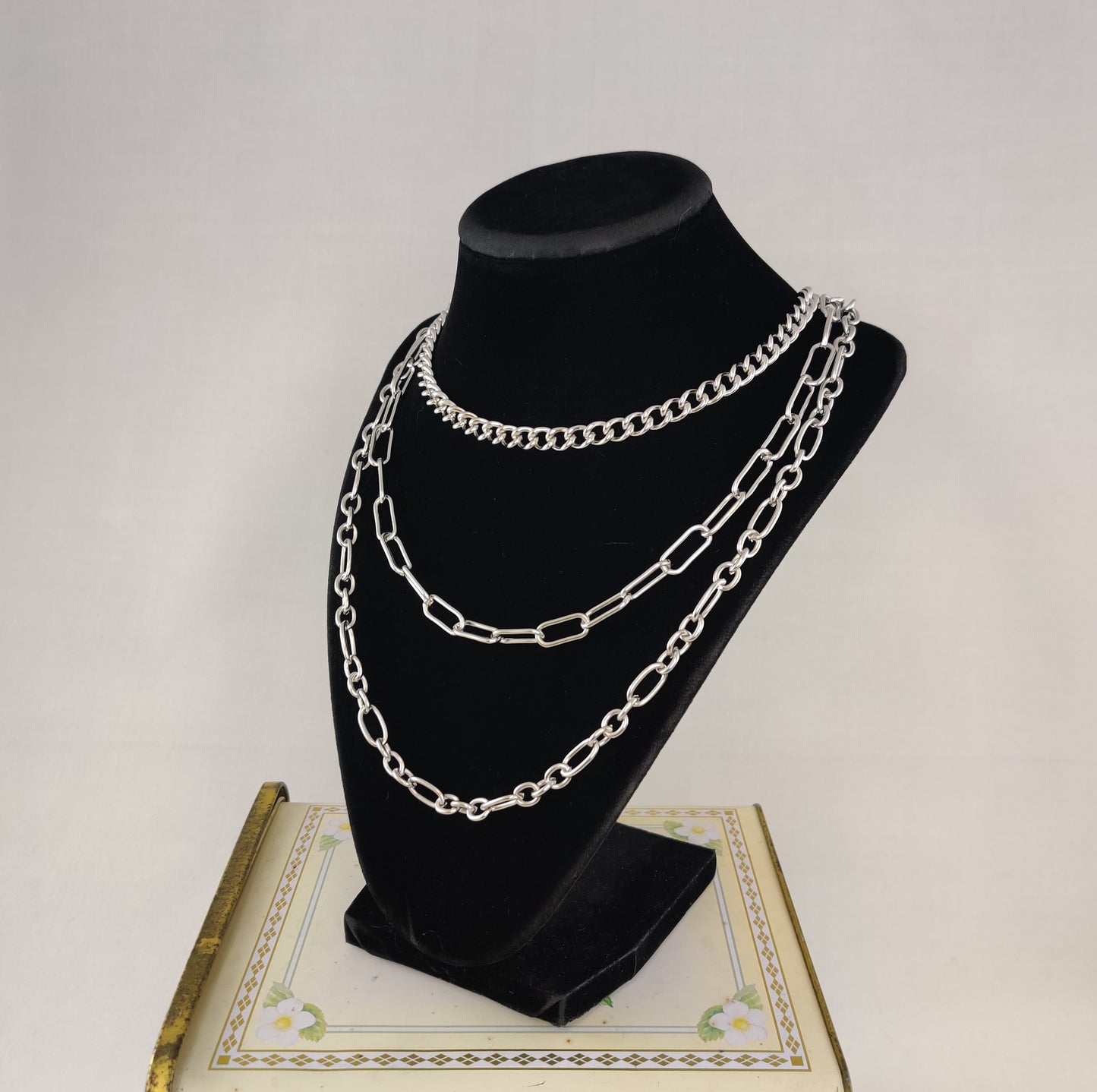 Layered chain "necklace"