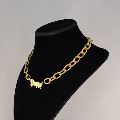 18K Gold Puppy chain choker