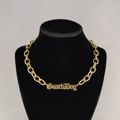 18K Gold Guard Dog chain choker