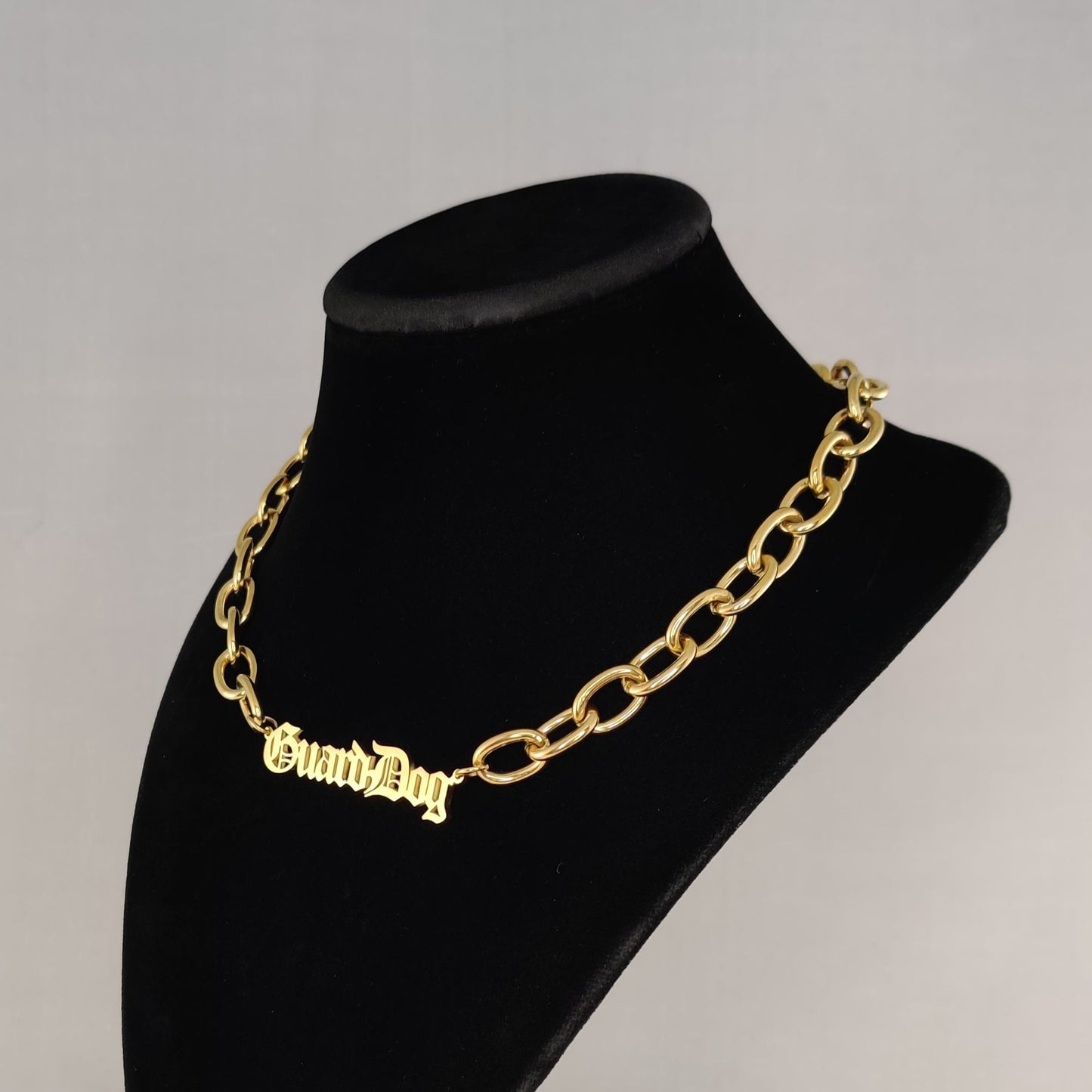 18K Gold Guard Dog chain choker