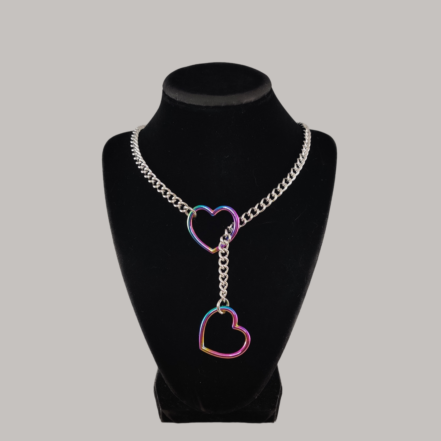 Rainbow Hearts slip chain