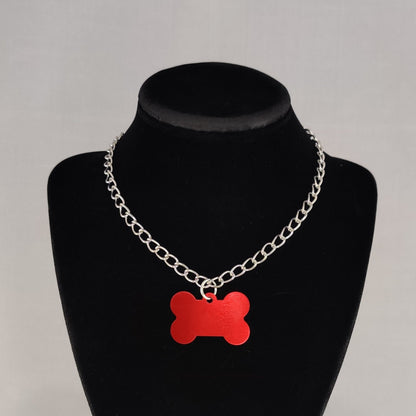 Pup Chain choker w/ silver chain (MTO)