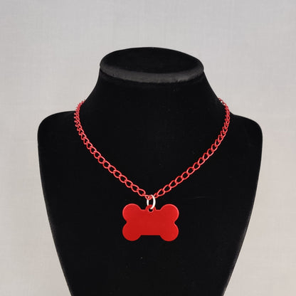 Pup Chain choker w/ metallic chain (MTO)