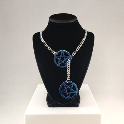 Metallic Pentagram slip chain