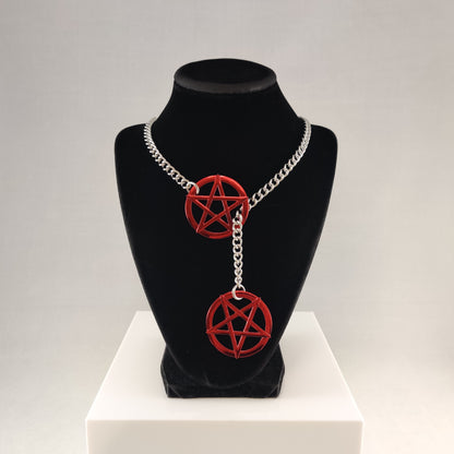 Metallic Pentagram slip chain