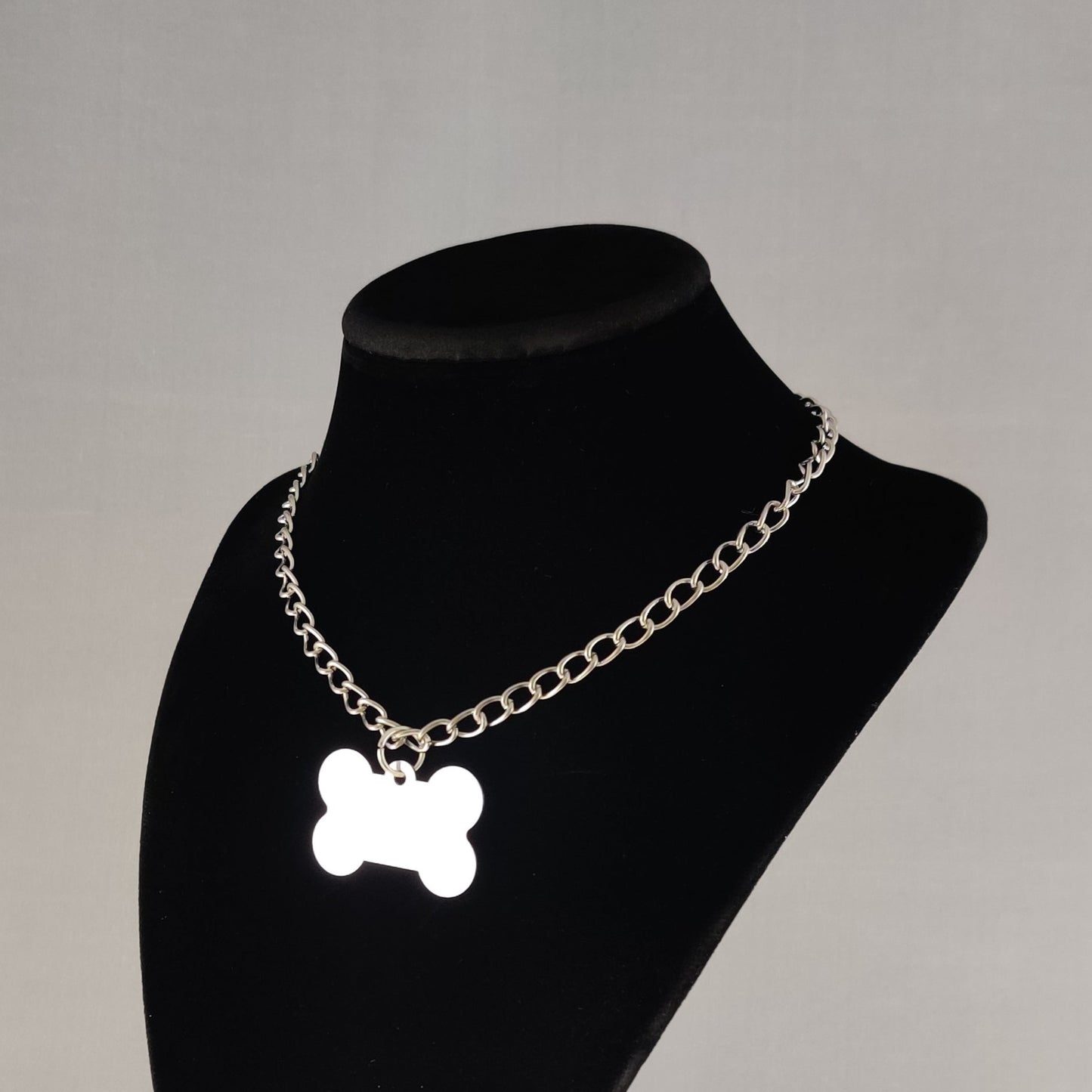 Pup Chain choker w/ silver chain (MTO)