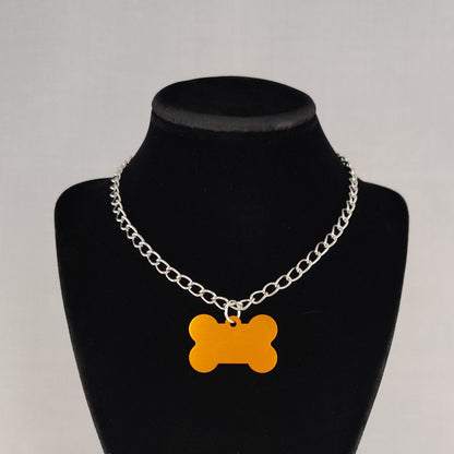 Pup Chain choker w/ silver chain (MTO)