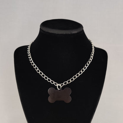 Pup Chain choker w/ silver chain (MTO)