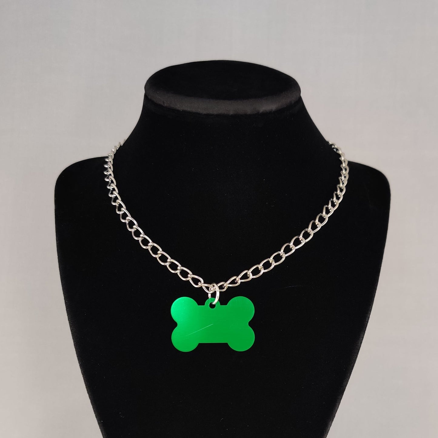 Pup Chain choker w/ silver chain (MTO)